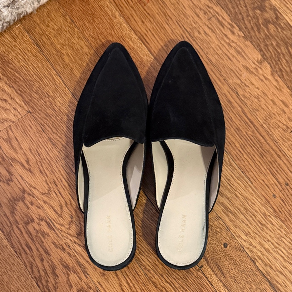 Cole Haan Women's Black Suede Mules